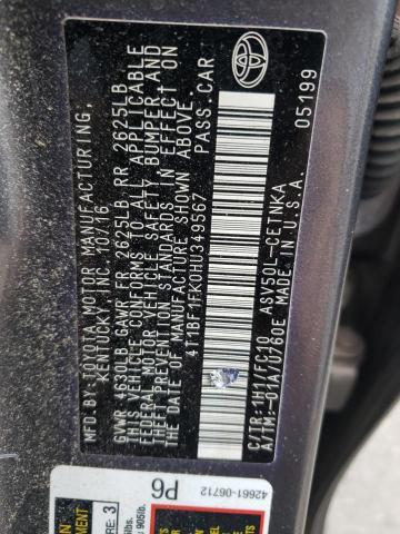 Photo 11 VIN: 4T1BF1FK0HU349567 - TOYOTA CAMRY LE 