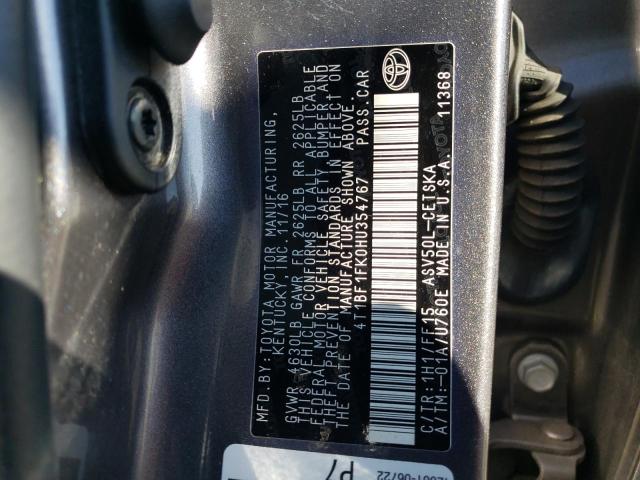 Photo 11 VIN: 4T1BF1FK0HU354767 - TOYOTA CAMRY LE 