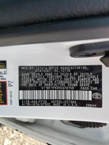 Photo 11 VIN: 4T1BF1FK0HU370158 - TOYOTA CAMRY LE 