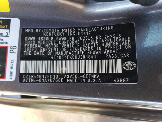 Photo 11 VIN: 4T1BF1FK0HU381841 - TOYOTA CAMRY 