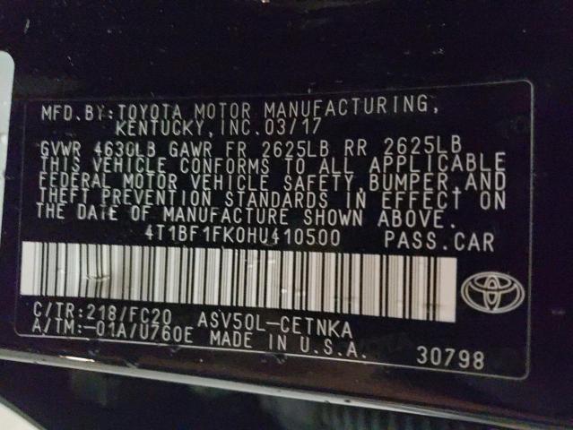 Photo 11 VIN: 4T1BF1FK0HU410500 - TOYOTA CAMRY 