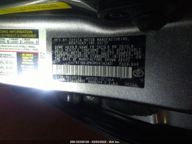 Photo 8 VIN: 4T1BF1FK0HU414742 - TOYOTA CAMRY 