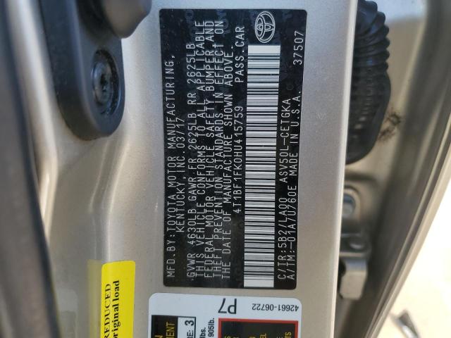 Photo 12 VIN: 4T1BF1FK0HU415759 - TOYOTA CAMRY LE 