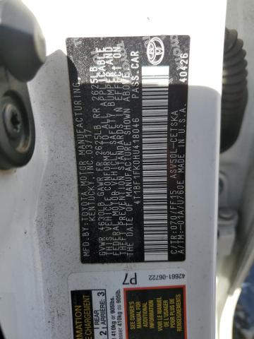 Photo 11 VIN: 4T1BF1FK0HU418046 - TOYOTA CAMRY LE 