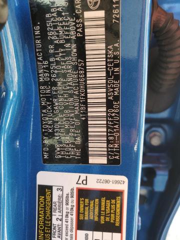 Photo 12 VIN: 4T1BF1FK0HU668757 - TOYOTA CAMRY LE 