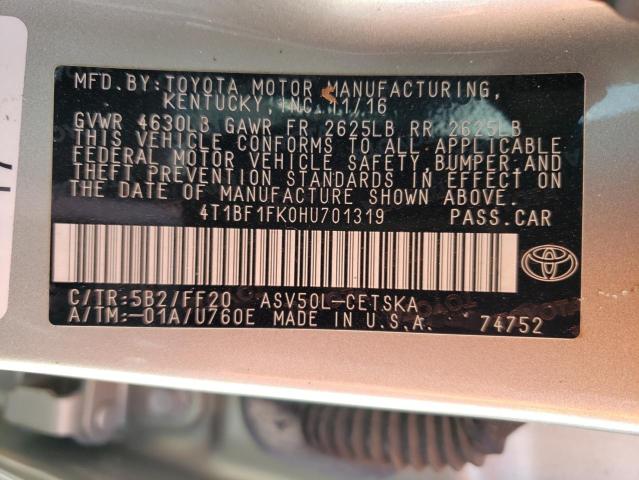 Photo 12 VIN: 4T1BF1FK0HU701319 - TOYOTA CAMRY LE 