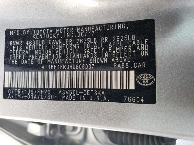 Photo 11 VIN: 4T1BF1FK0HU806037 - TOYOTA CAMRY LE 