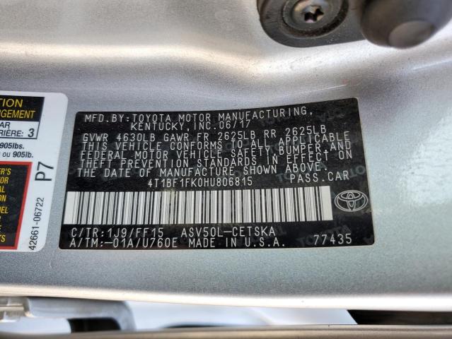 Photo 9 VIN: 4T1BF1FK0HU806815 - TOYOTA CAMRY LE 