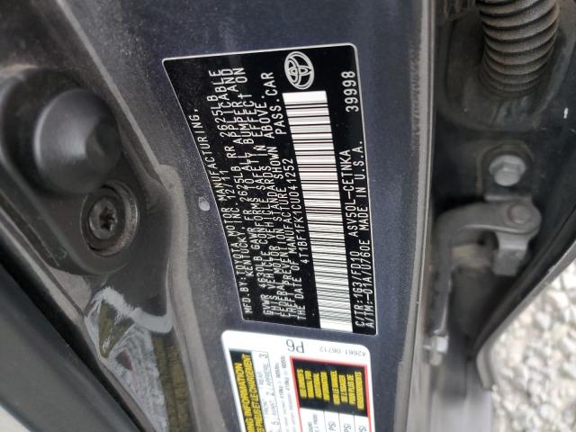 Photo 11 VIN: 4T1BF1FK1CU041252 - TOYOTA CAMRY BASE 