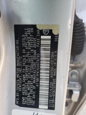 Photo 12 VIN: 4T1BF1FK1CU076793 - TOYOTA CAMRY BASE 