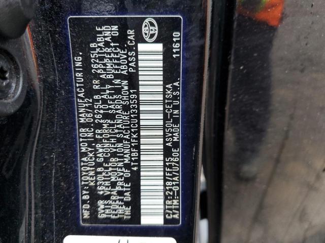 Photo 12 VIN: 4T1BF1FK1CU133591 - TOYOTA CAMRY BASE 