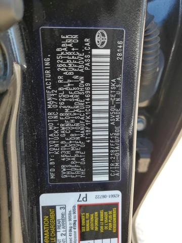 Photo 11 VIN: 4T1BF1FK1CU146969 - TOYOTA CAMRY 