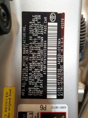 Photo 12 VIN: 4T1BF1FK1CU159964 - TOYOTA CAMARY 