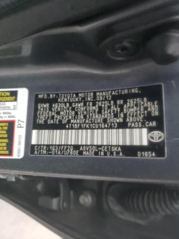 Photo 9 VIN: 4T1BF1FK1CU164713 - TOYOTA CAMRY BASE 