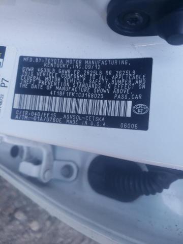 Photo 9 VIN: 4T1BF1FK1CU168020 - TOYOTA CAMRY BASE 