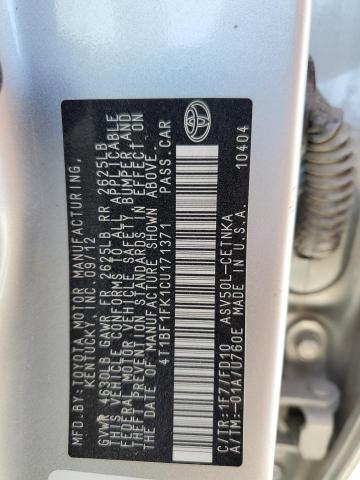 Photo 11 VIN: 4T1BF1FK1CU171371 - TOYOTA CAMRY BASE 