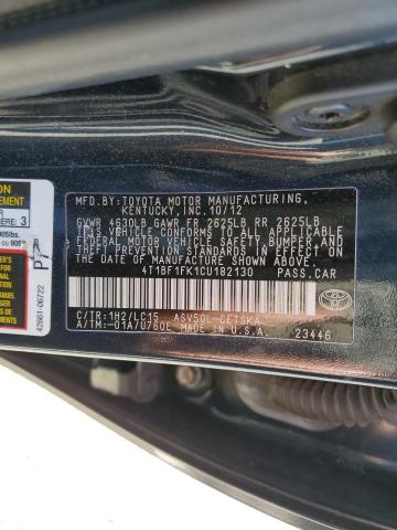 Photo 11 VIN: 4T1BF1FK1CU182130 - TOYOTA CAMRY BASE 