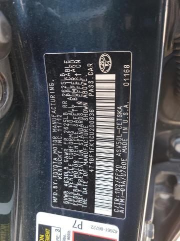 Photo 11 VIN: 4T1BF1FK1CU200836 - TOYOTA CAMRY BASE 