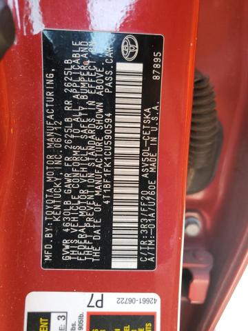 Photo 12 VIN: 4T1BF1FK1CU590594 - TOYOTA CAMRY BASE 