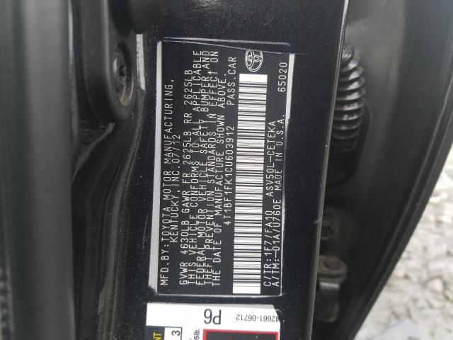 Photo 9 VIN: 4T1BF1FK1CU603912 - TOYOTA CAMRY 