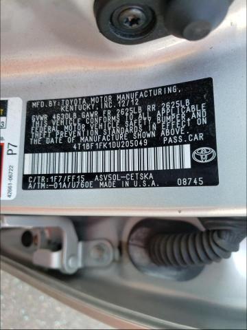 Photo 9 VIN: 4T1BF1FK1DU205049 - TOYOTA CAMRY L 