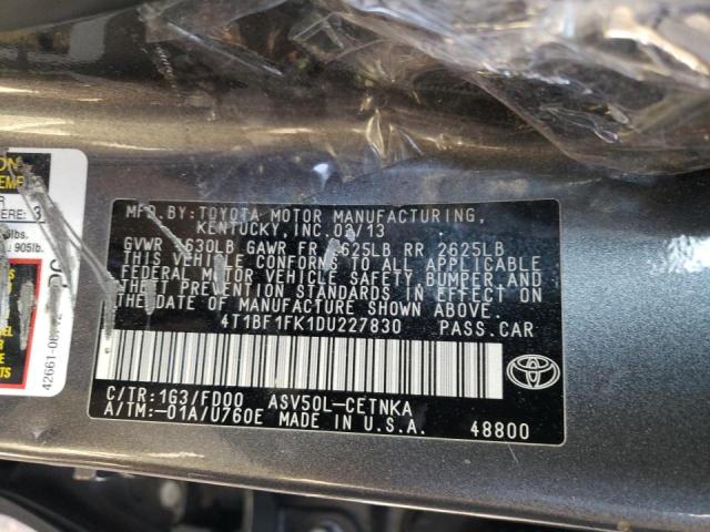 Photo 9 VIN: 4T1BF1FK1DU227830 - TOYOTA CAMRY L 