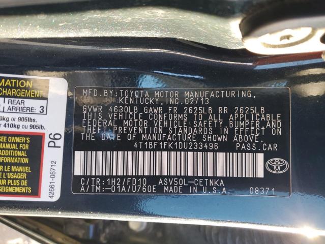 Photo 11 VIN: 4T1BF1FK1DU233496 - TOYOTA CAMRY 