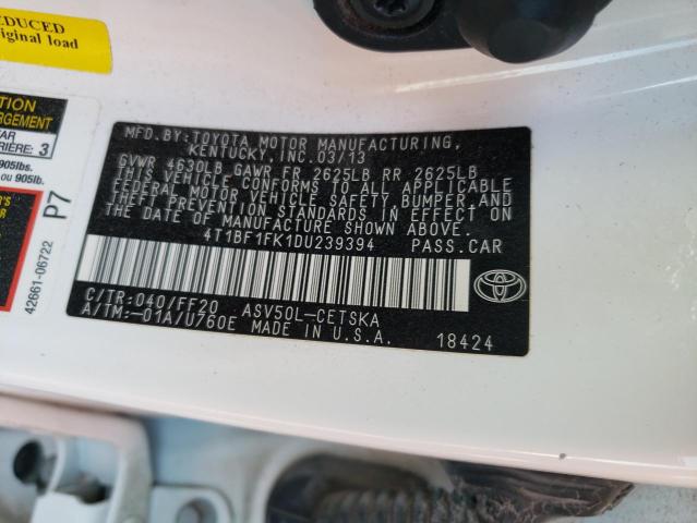 Photo 9 VIN: 4T1BF1FK1DU239394 - TOYOTA CAMRY L 