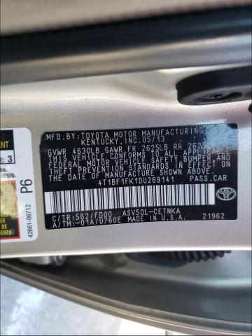 Photo 9 VIN: 4T1BF1FK1DU269141 - TOYOTA CAMRY L 