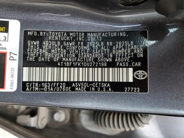 Photo 11 VIN: 4T1BF1FK1DU272198 - TOYOTA CAMRY L 