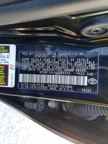 Photo 11 VIN: 4T1BF1FK1DU294976 - TOYOTA CAMRY L 