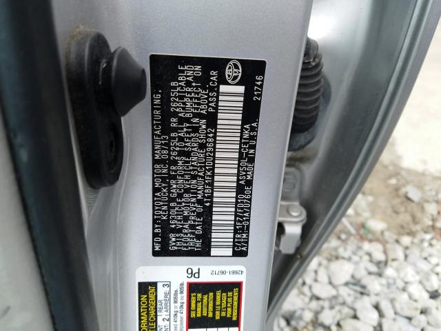 Photo 9 VIN: 4T1BF1FK1DU296842 - TOYOTA CAMRY L 