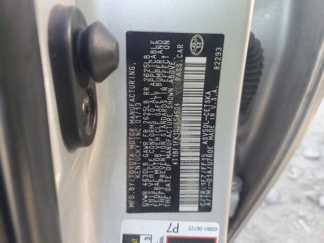 Photo 11 VIN: 4T1BF1FK1DU654604 - TOYOTA CAMRY SE 