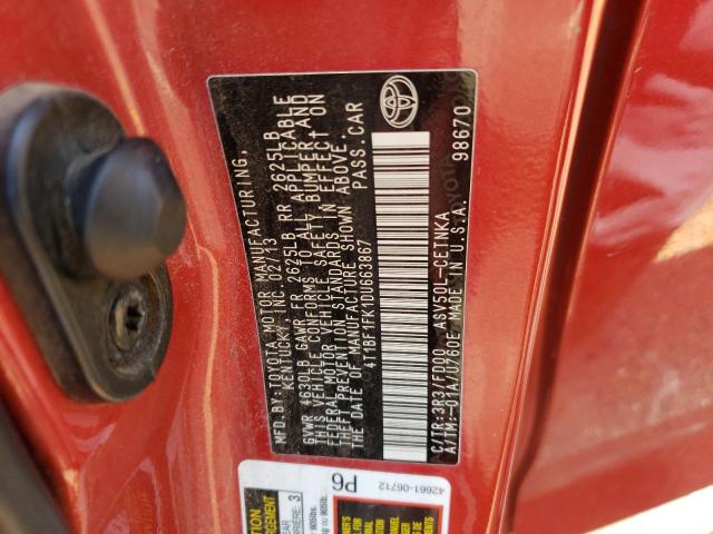 Photo 12 VIN: 4T1BF1FK1DU663867 - TOYOTA CAMRY L 