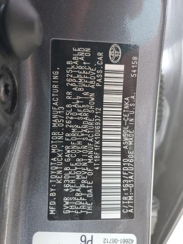 Photo 11 VIN: 4T1BF1FK1DU693712 - TOYOTA CAMRY L 