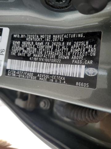 Photo 11 VIN: 4T1BF1FK1DU709522 - TOYOTA CAMRY L 