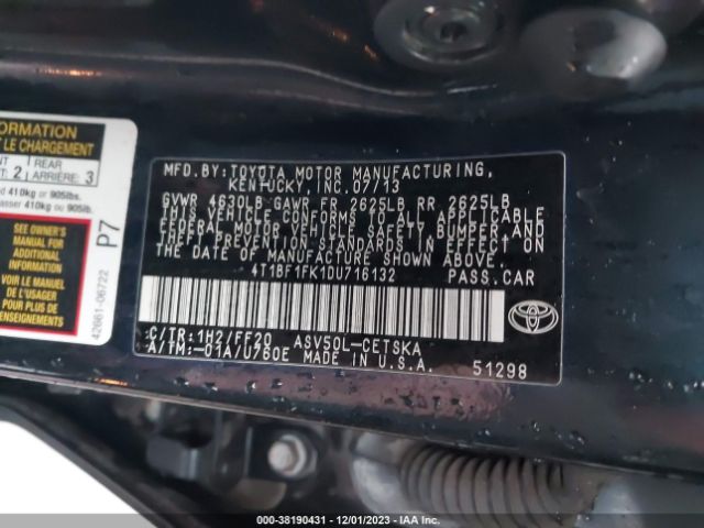 Photo 8 VIN: 4T1BF1FK1DU716132 - TOYOTA CAMRY 