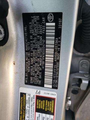 Photo 11 VIN: 4T1BF1FK1EU334717 - TOYOTA CAMRY L 