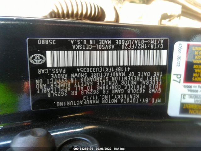 Photo 8 VIN: 4T1BF1FK1EU336354 - TOYOTA CAMRY 