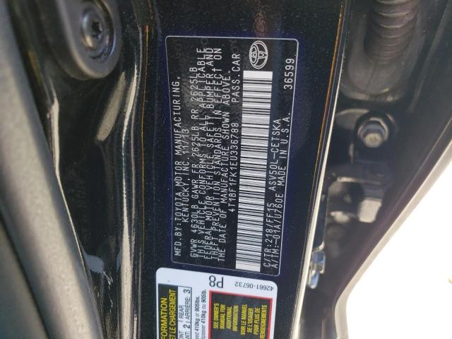 Photo 11 VIN: 4T1BF1FK1EU336788 - TOYOTA CAMRY L 