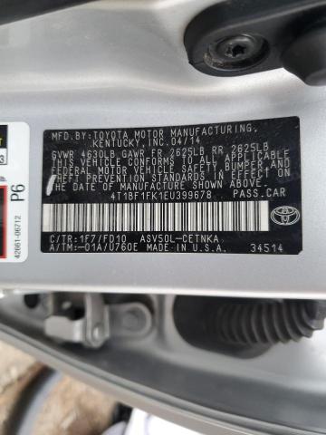 Photo 11 VIN: 4T1BF1FK1EU399678 - TOYOTA CAMRY 