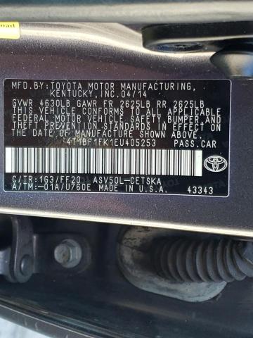 Photo 11 VIN: 4T1BF1FK1EU405253 - TOYOTA CAMRY L 