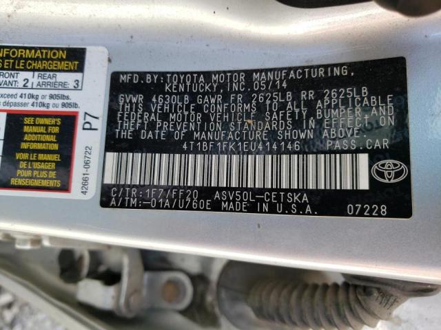 Photo 9 VIN: 4T1BF1FK1EU414146 - TOYOTA CAMRY L 