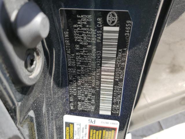 Photo 11 VIN: 4T1BF1FK1EU432453 - TOYOTA CAMRY L 