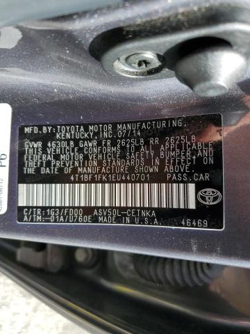 Photo 11 VIN: 4T1BF1FK1EU440701 - TOYOTA CAMRY 