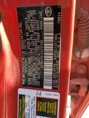 Photo 11 VIN: 4T1BF1FK1EU757765 - TOYOTA CAMRY 