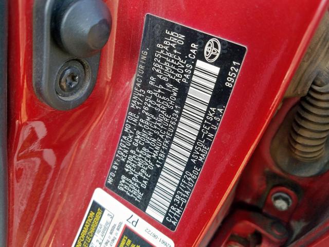 Photo 9 VIN: 4T1BF1FK1EU763341 - TOYOTA CAMRY L 