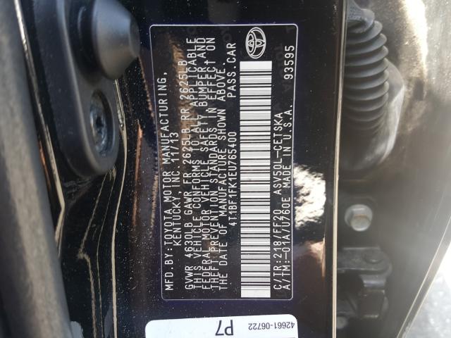 Photo 9 VIN: 4T1BF1FK1EU765400 - TOYOTA CAMRY L 