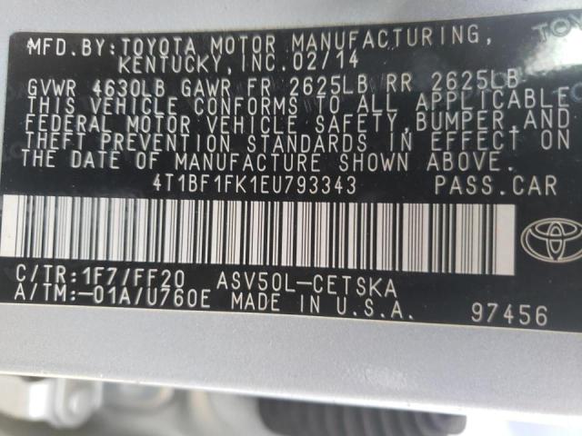 Photo 9 VIN: 4T1BF1FK1EU793343 - TOYOTA CAMRY L 