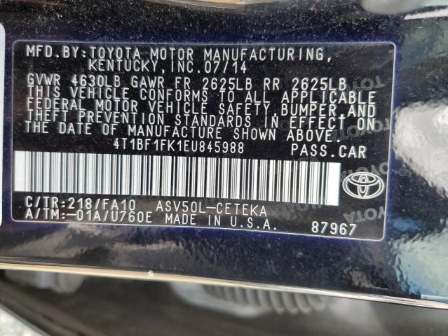 Photo 11 VIN: 4T1BF1FK1EU845988 - TOYOTA CAMRY L 